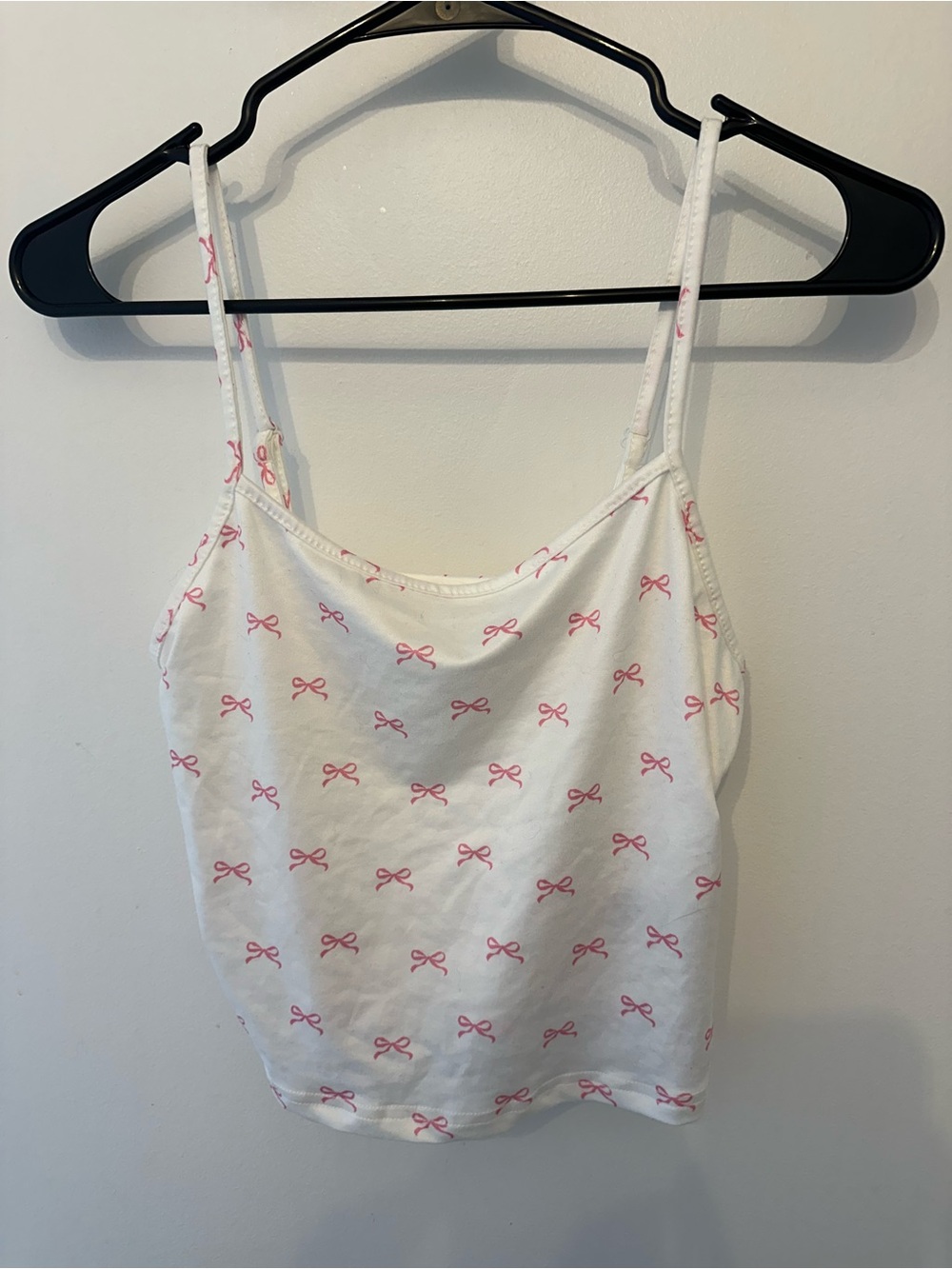 NWOT pink bow print cami